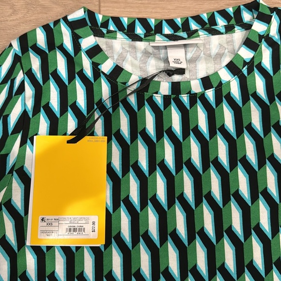 DVF for Target NWT Geometric Print Shirt. XXS - Picture 3 of 3